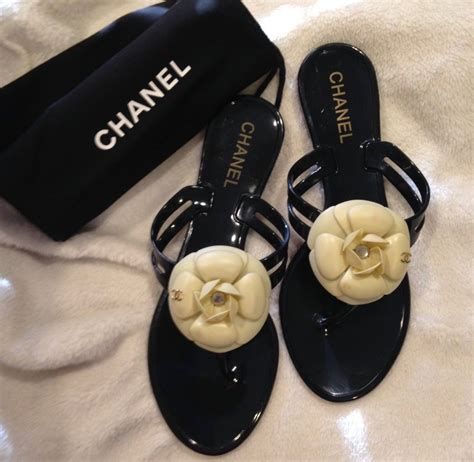 chanel flat sandals with flower|where to buy Chanel sandals.